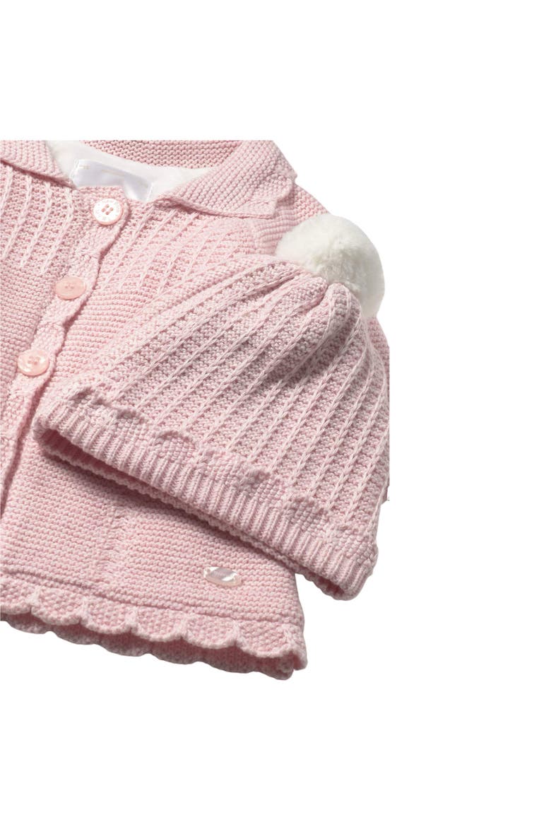 Knit Coat with Hood, Alternate, color, Pink