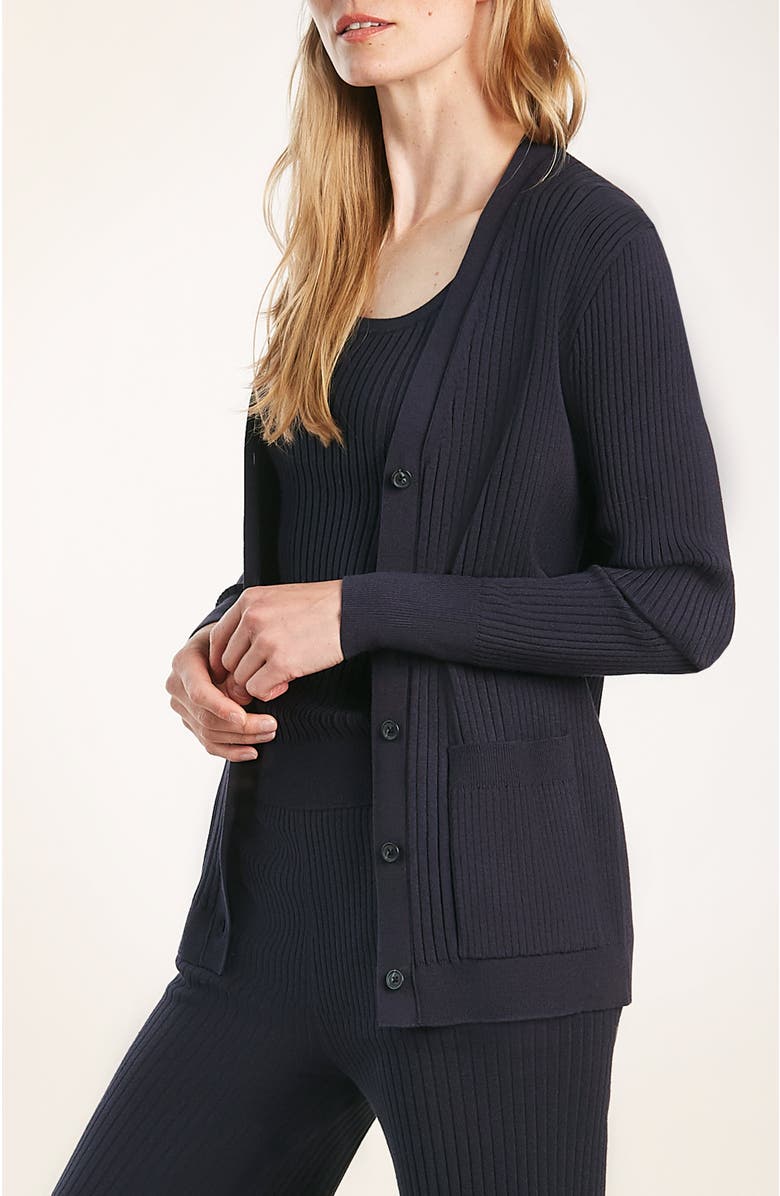 oyun Oxford Cardigan, Alternate, color, Midnight