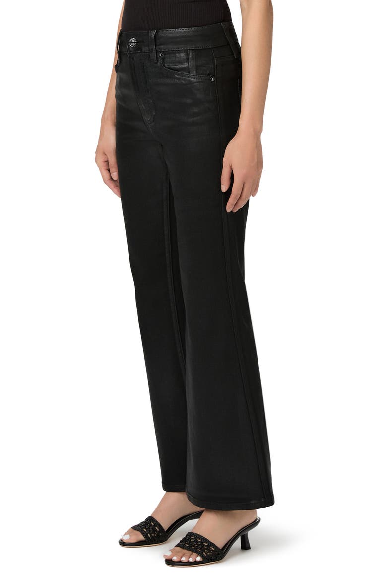Sofia High Waist Flare Leg Coated Denim Jeans, Alternate, color, BLACK FOG LUXE COATING