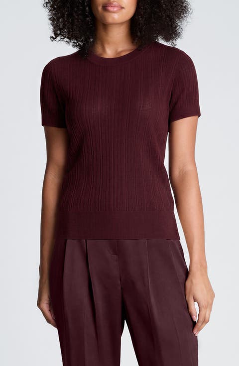 Variegated Rib Crewneck Sweater