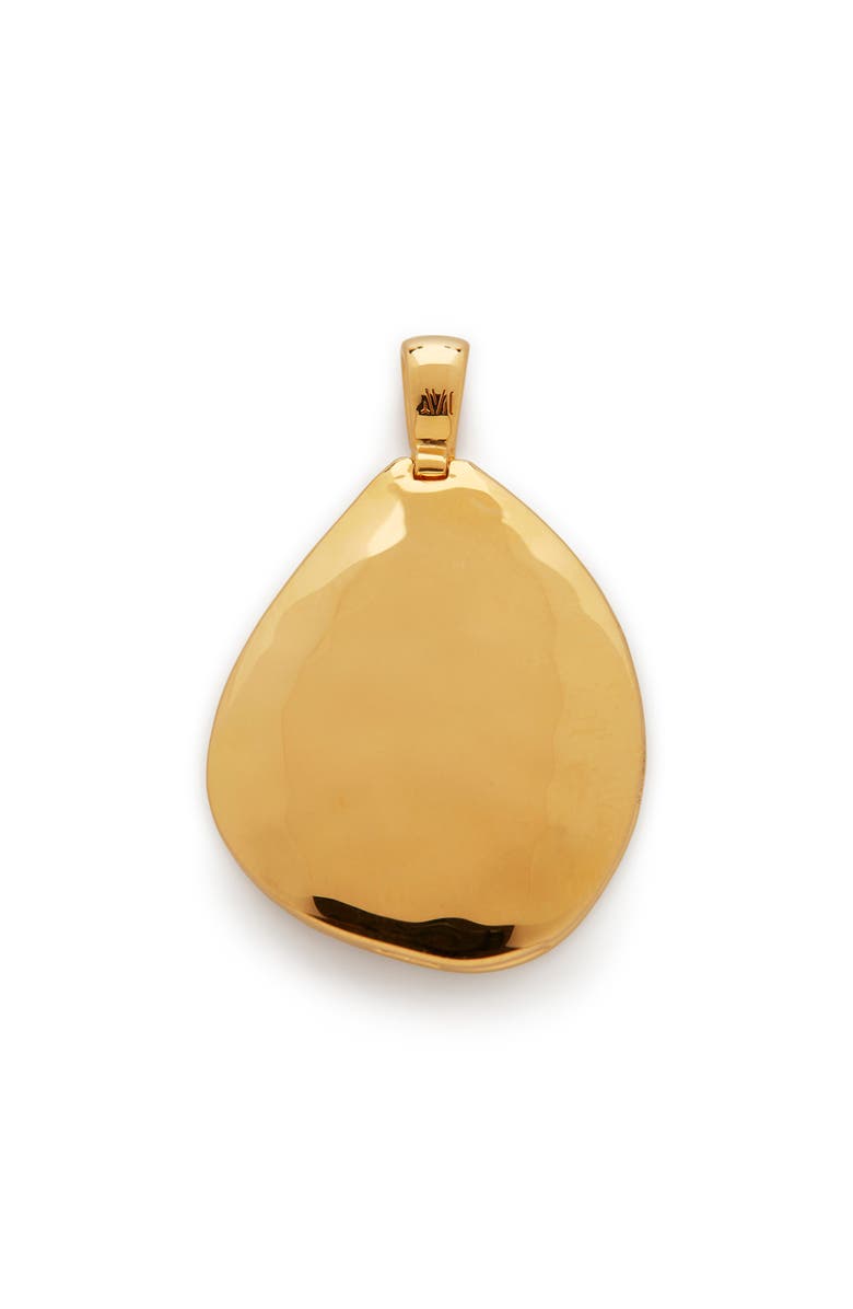 Monica Vinader Deia Pebble Locket Charm, Alternate, color, Gp