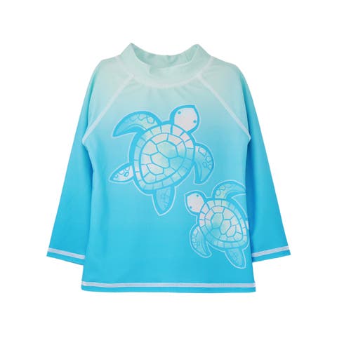 Sustainably Made UPF 50+ Kids' Graphic Rash Guard Swim Top
