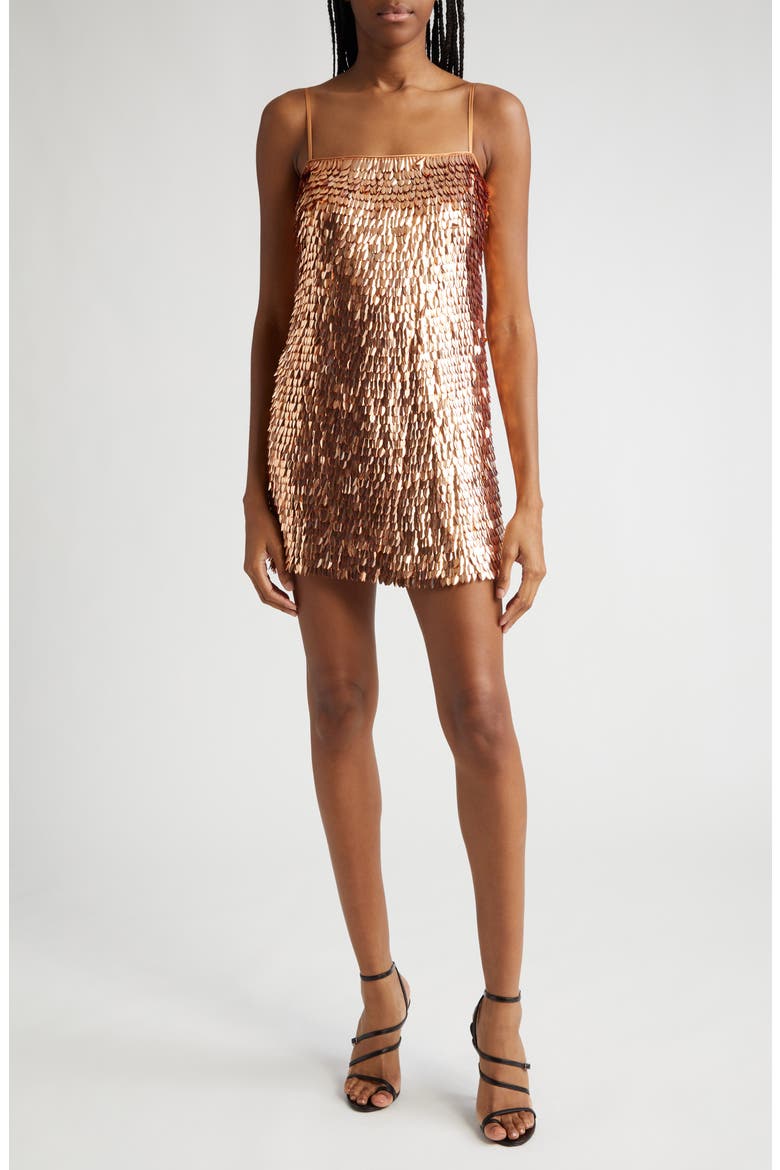 Nara Sequin Dress, Main, color, BRONZE/ GOLD