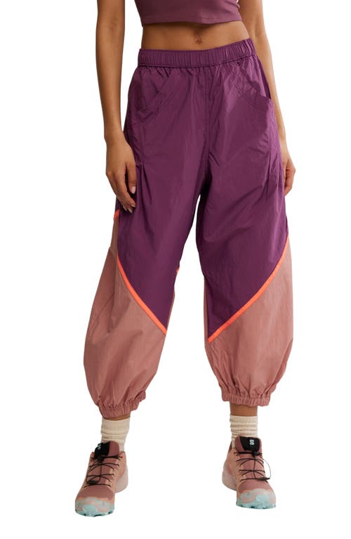 Free People Freeflow Colorblock Joggers In Purple