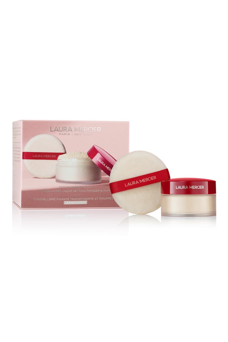 The Finishing Touch Translucent Loose Setting Powder & Velour Puff Gift Set $43 Value, Main, color, TRANSLUCENT