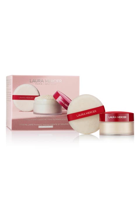 The Finishing Touch Translucent Loose Setting Powder & Velour Puff Gift Set $43 Value
