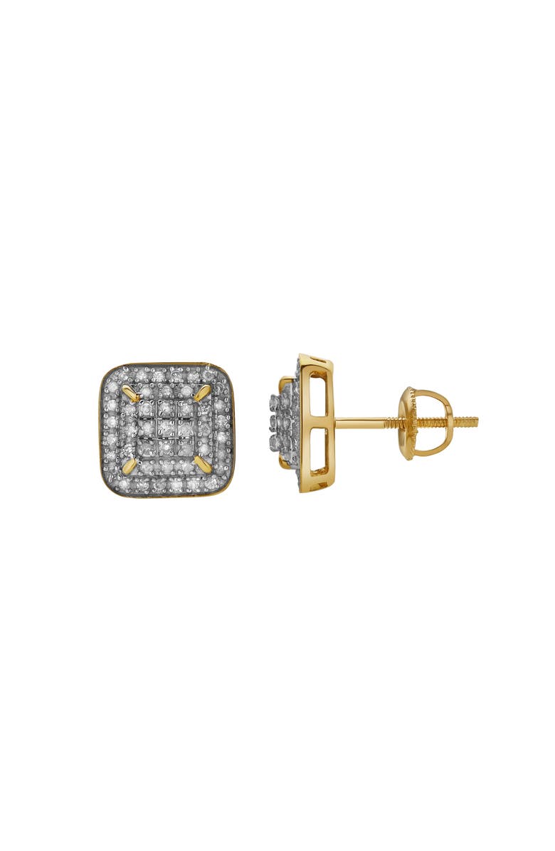 LuvMyJewelry Sonhar 10K Yellow Gold Diamond Unisex Earrings - 0.32 Cts, Alternate, color, 