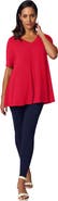Jessica London Stretch Knit V-Neck Swing Tunic