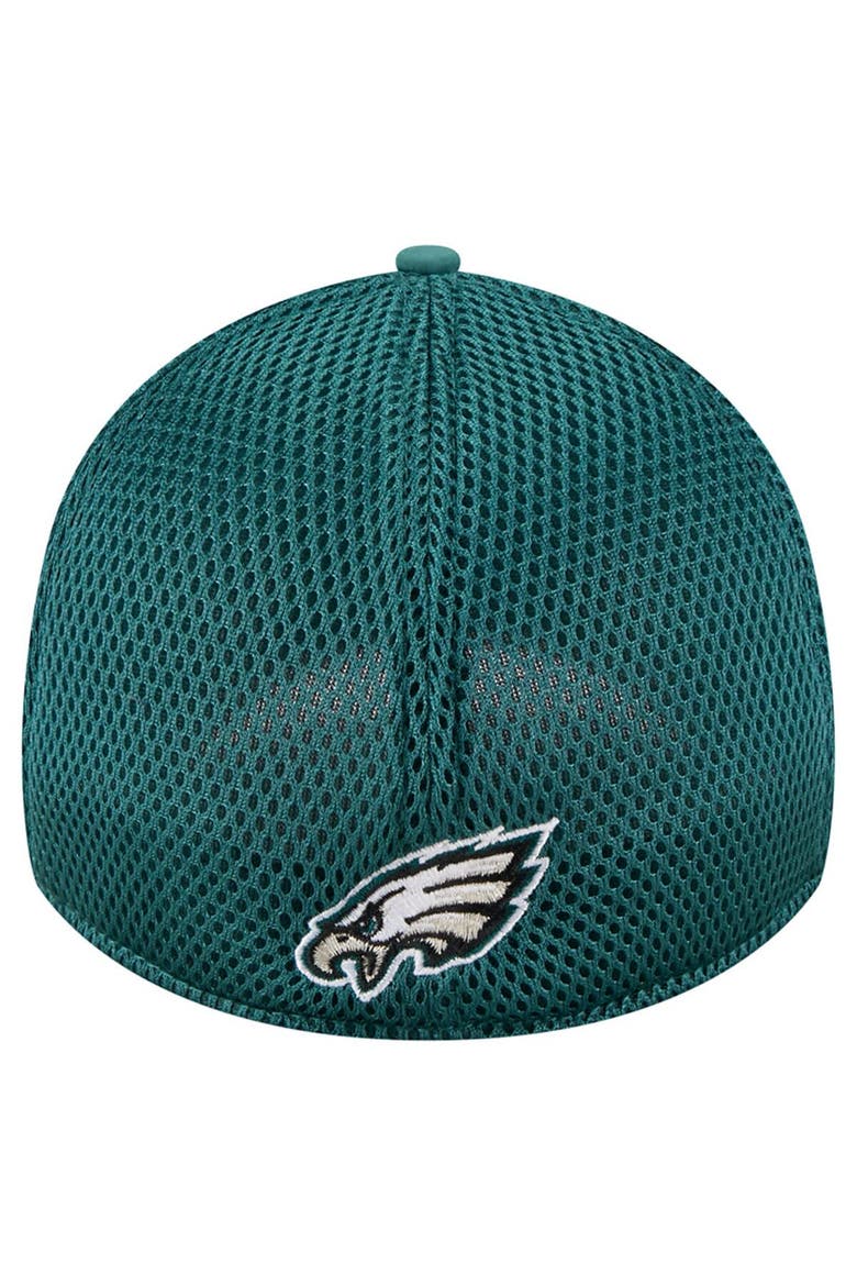 Men's New Era  Midnight Green Philadelphia Eagles Outline 39THIRTY Flex Hat, Alternate, color, Green