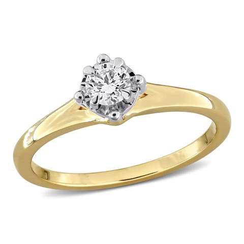 Lab Grown Diamond Multi-Prong Solitaire Ring