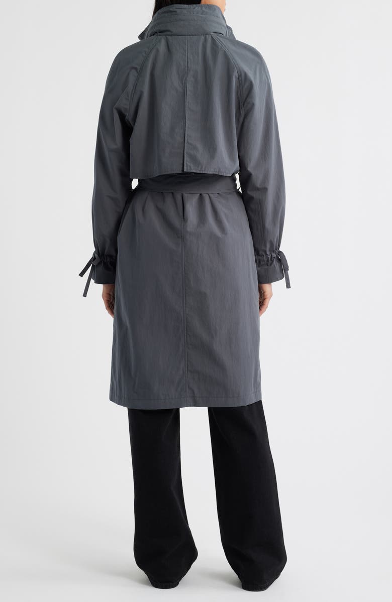 Bernardo Cotton Blend Trench Coat, Alternate, color, Slate