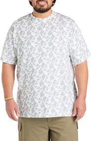 Harbor Bay by DXL Big & Tall Moisture-Wicking Floral Print T-Shirt