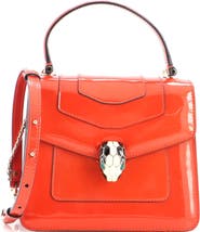 Pre-Owned Bvlgari Serpenti Top Handle Bag Patent Small