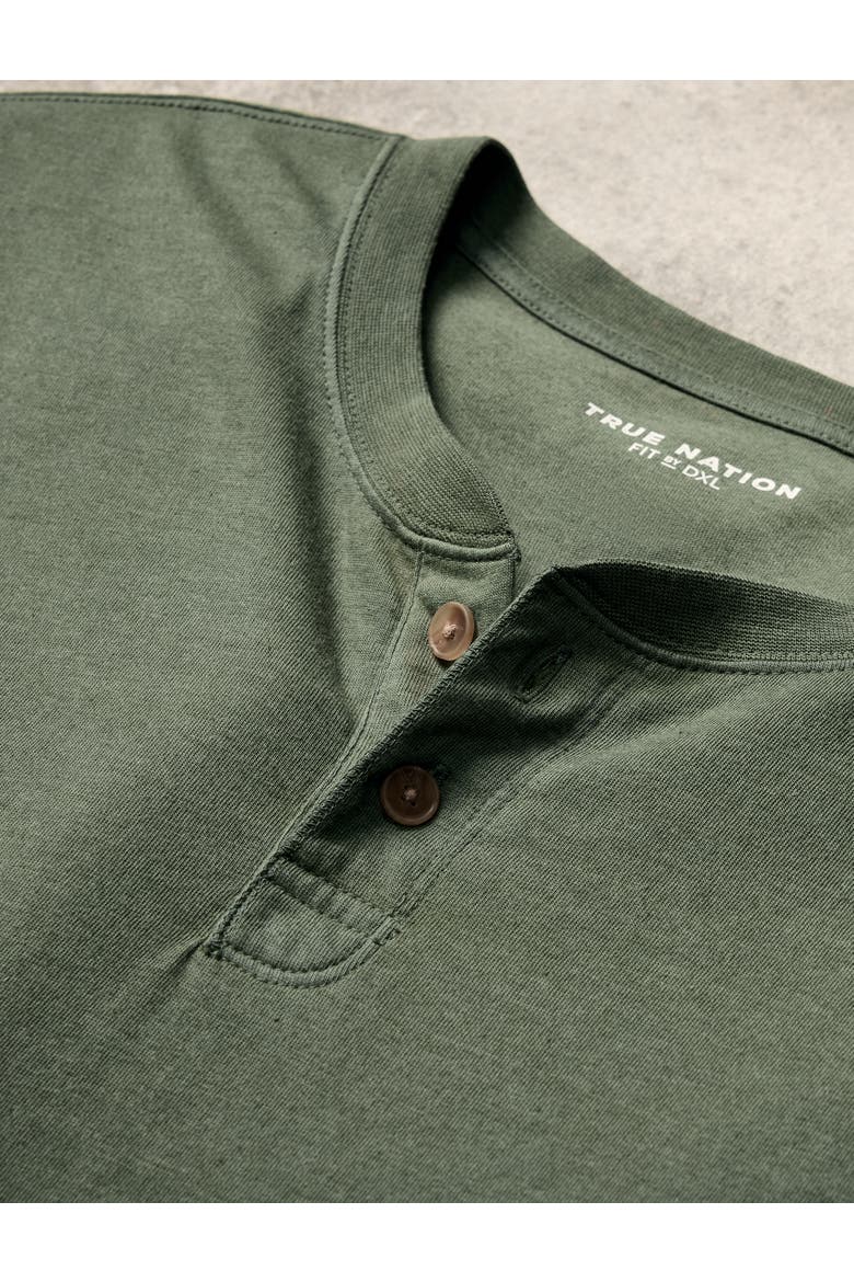 Big & Tall Garment-Dyed Henley Shirt, Alternate, color, THYME