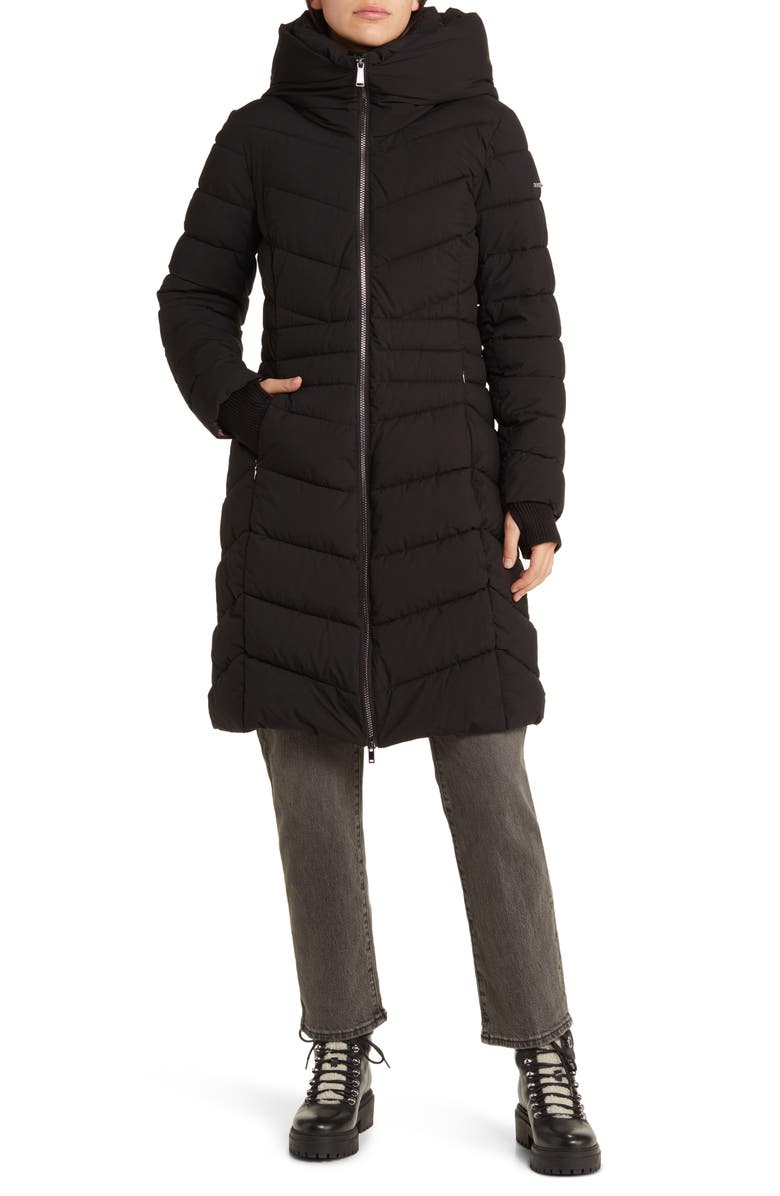 BCBGeneration Water Resistant Midi Puffer Jacket, Main, color,