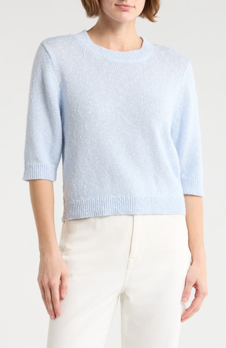 Nanette Lepore Slubbed Sweater, Main, color, Heather Faded Blue