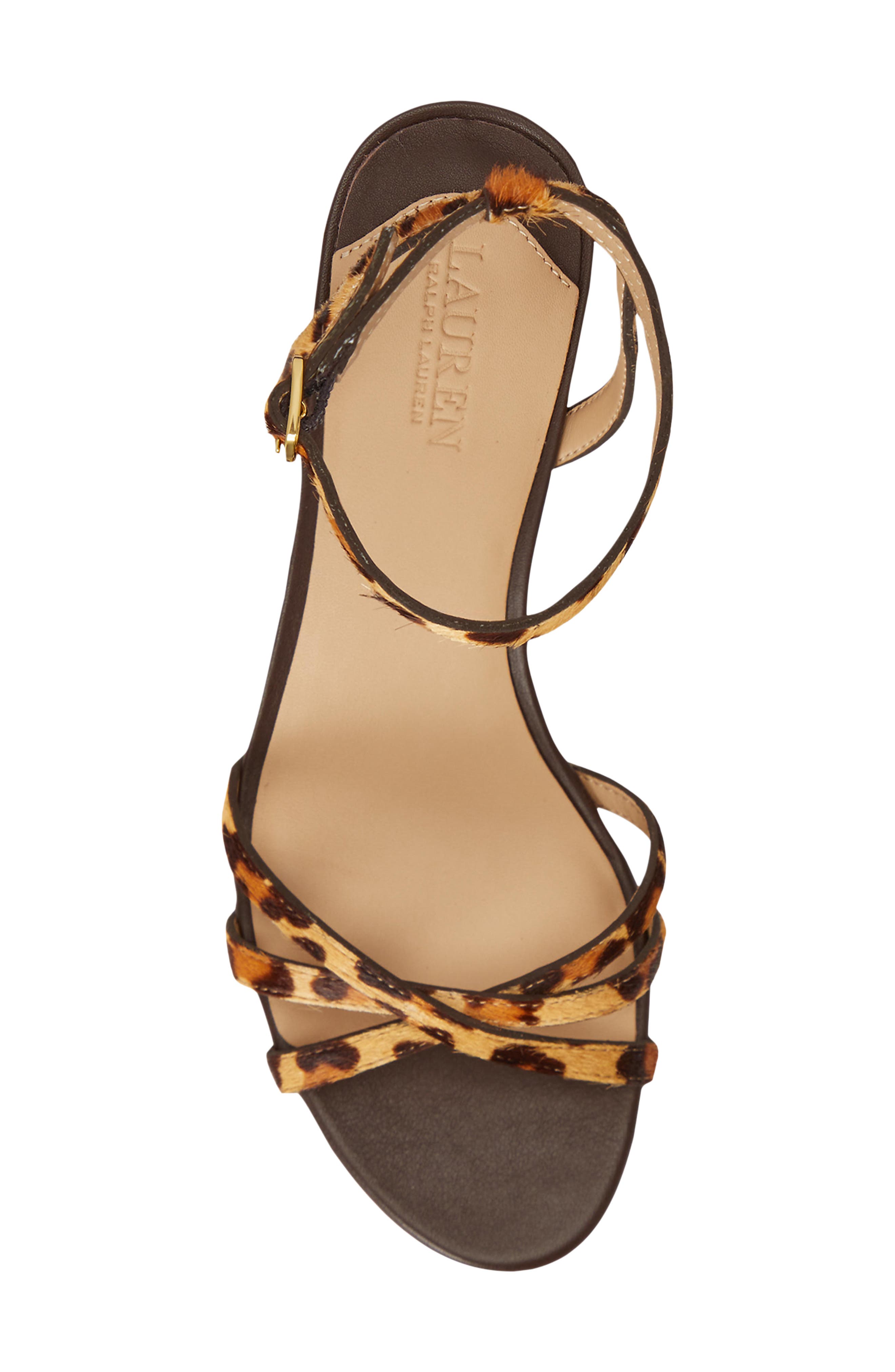 Kendyl Genuine Calf Hair Sandal, Alternate, color, LEOPARD PRINT CALF HAIR