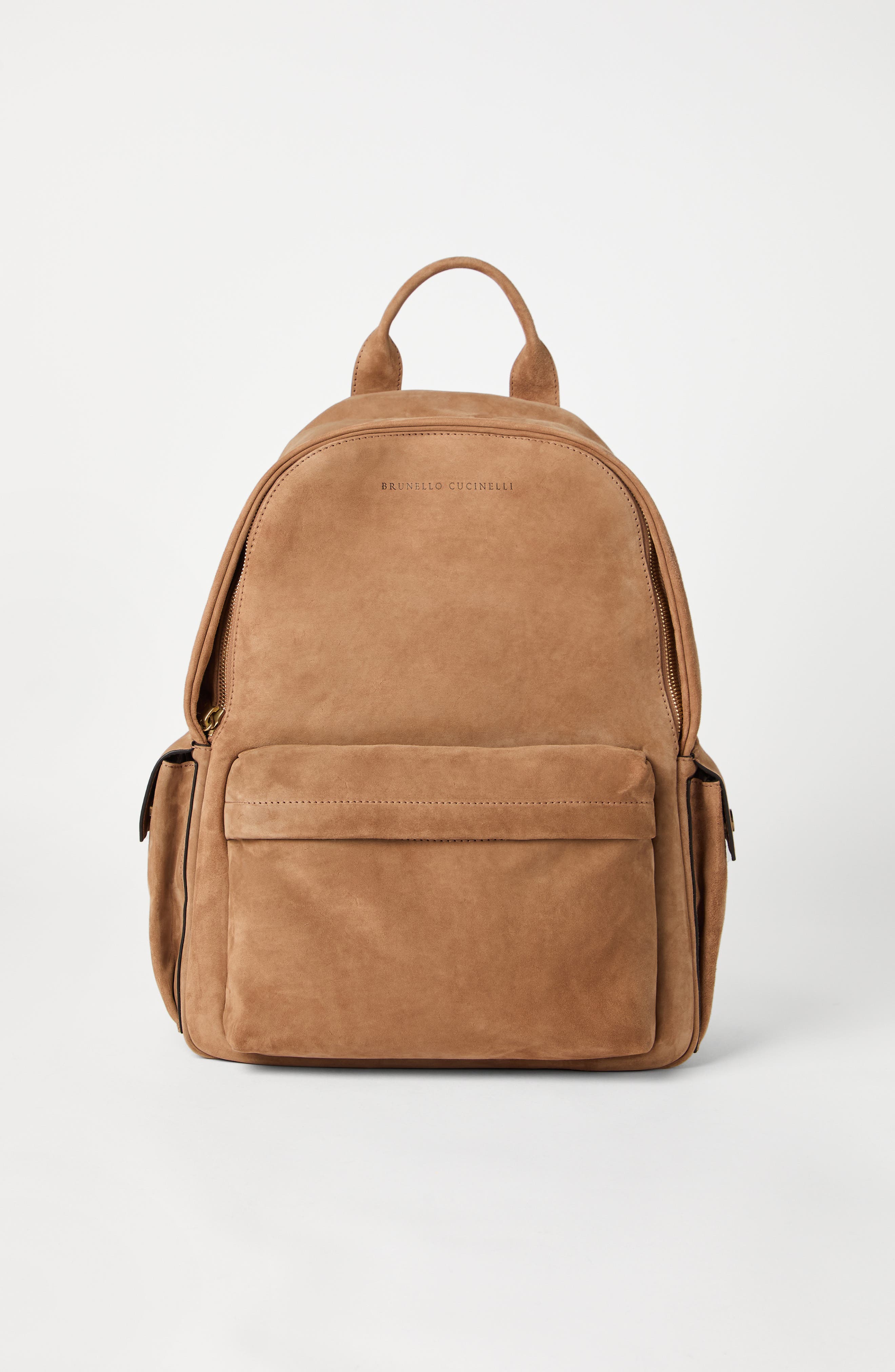 Brunello Cucinelli Reversed calfskin backpack, Alternate, color, 