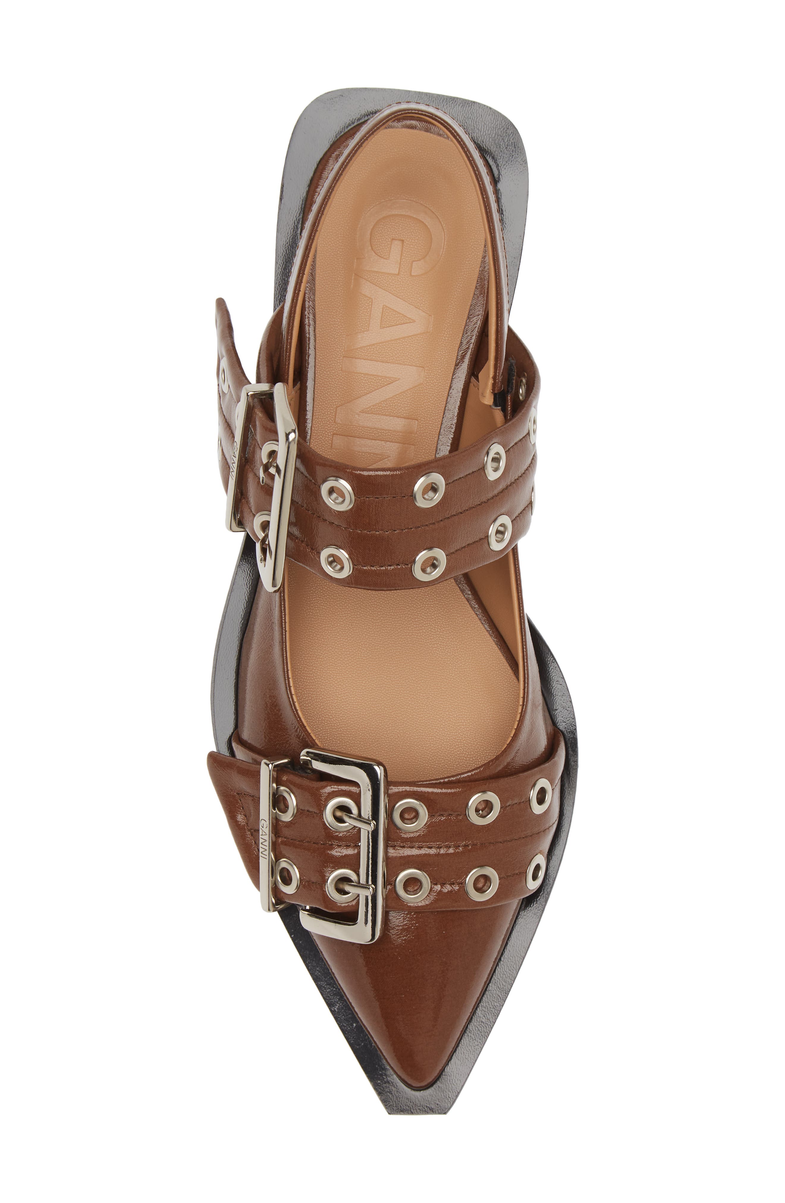Slingback Pointed Toe Flat, Alternate, color, FOSSIL