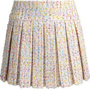 Alice + Olivia Emilie Box Pleat Tweed Miniskirt