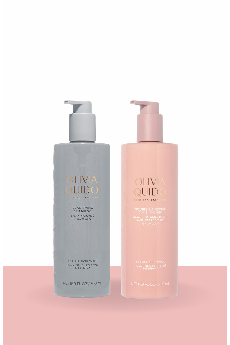 Clarifying Shampoo Nourish & Revive Conditioner Set, Main, color, White