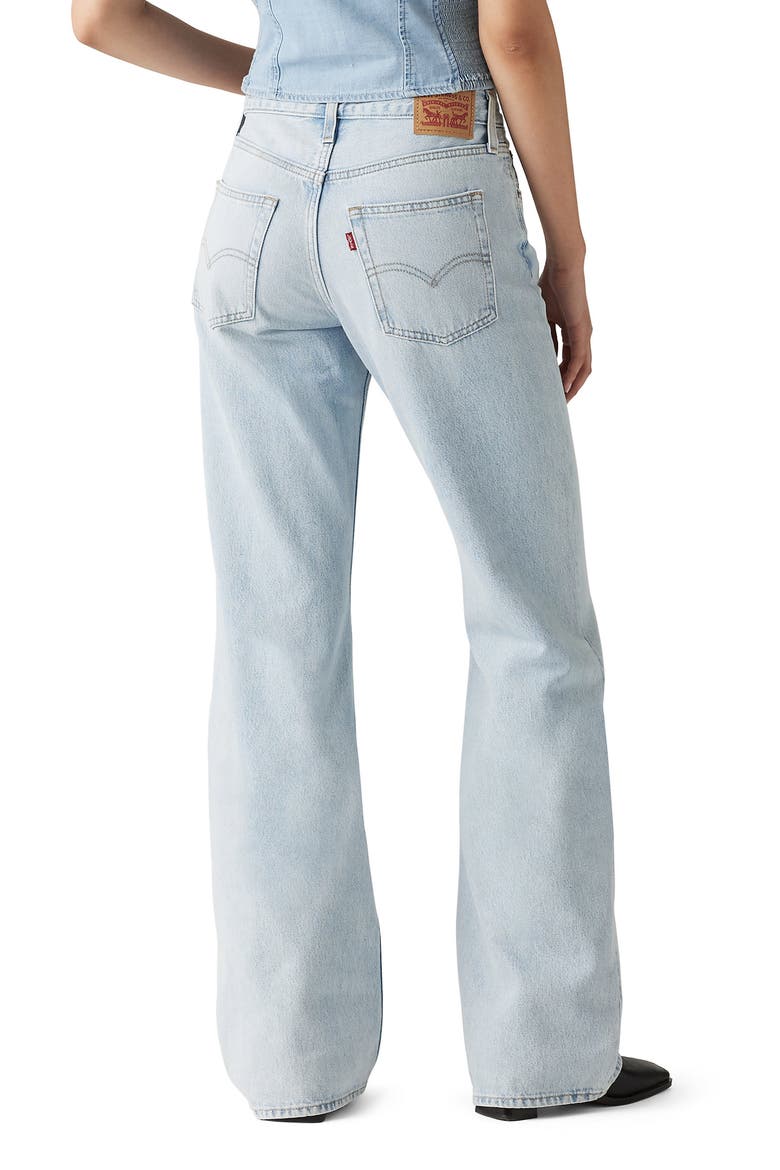 '94 Mid Rise Baggy Bootcut Jeans, Alternate, color, ABRAIDED ART