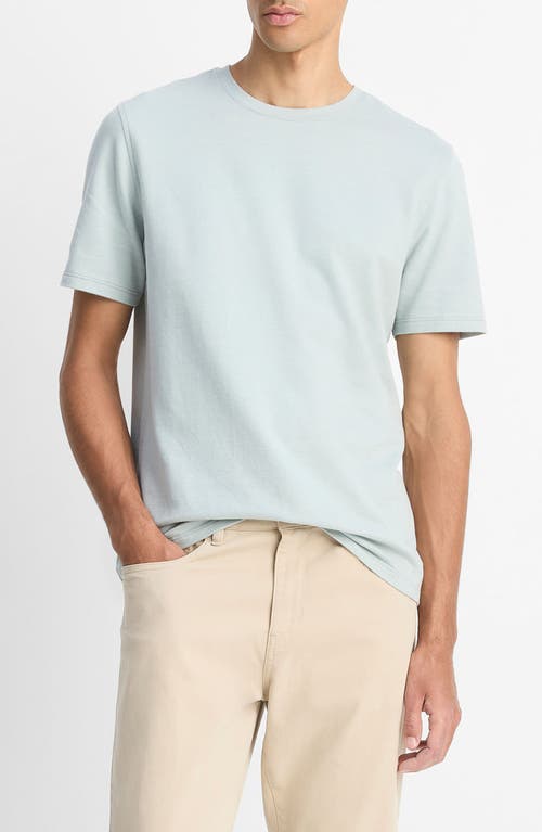 Vince Birdseye Jacquard Short Sleeve Tee In Blue