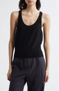 Vince Double Layer Mesh Sweater Tank