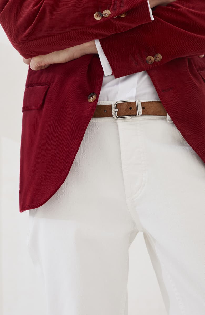 Brunello Cucinelli Lightweight denim trousers, Alternate, color, Ecru