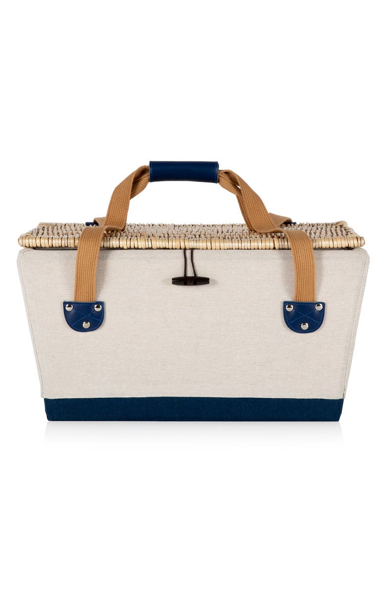 Picnic Time Boardwalk Picnic for 4 Basket Set, Main, color, Beige