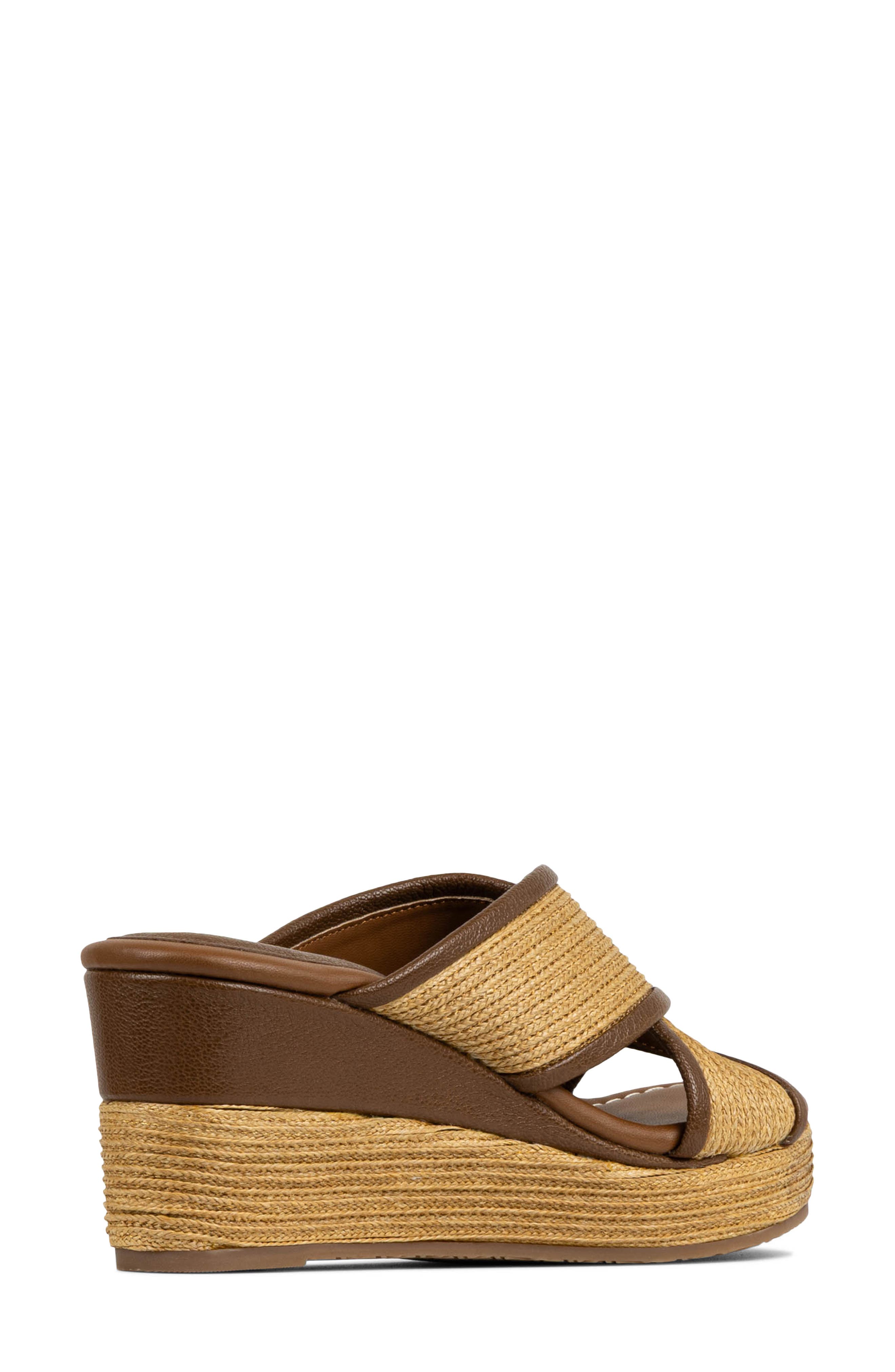 Donald Pliner Gorgina Platform Wedge Sandal, Alternate, color, Saddle