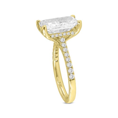 Luvmyjewelry Maia 14k Gold Radiant Cut Lab Grown Diamond Hidden Halo ...