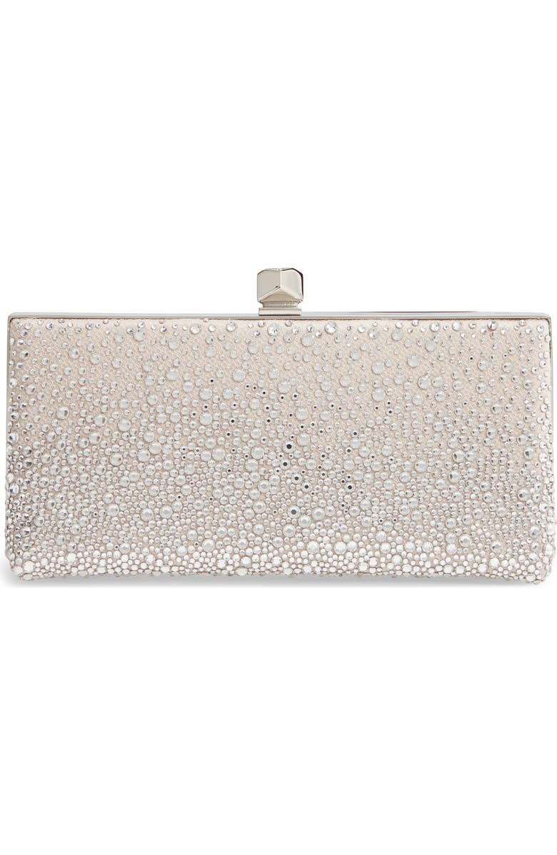 Jimmy Choo Celeste Sprinkled Crystal Mesh Frame Clutch, Main, color,