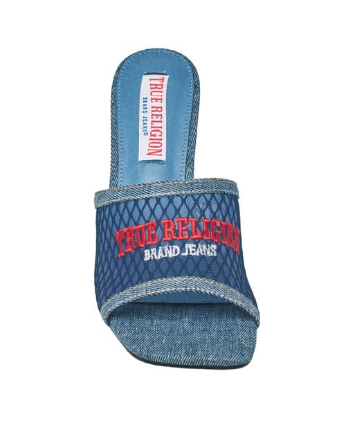 True Religion Coi Mesh Slip On Heel In Blue