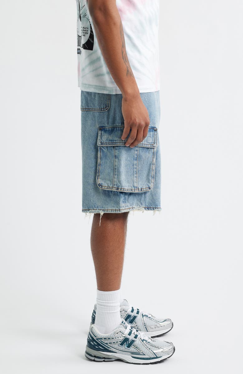 ICECREAM Barrels Denim Cargo Shorts, Alternate, color, Vanilla Bean