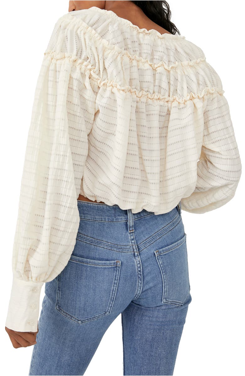 Free People Hailey Crop Long Sleeve Blouse, Alternate, color,