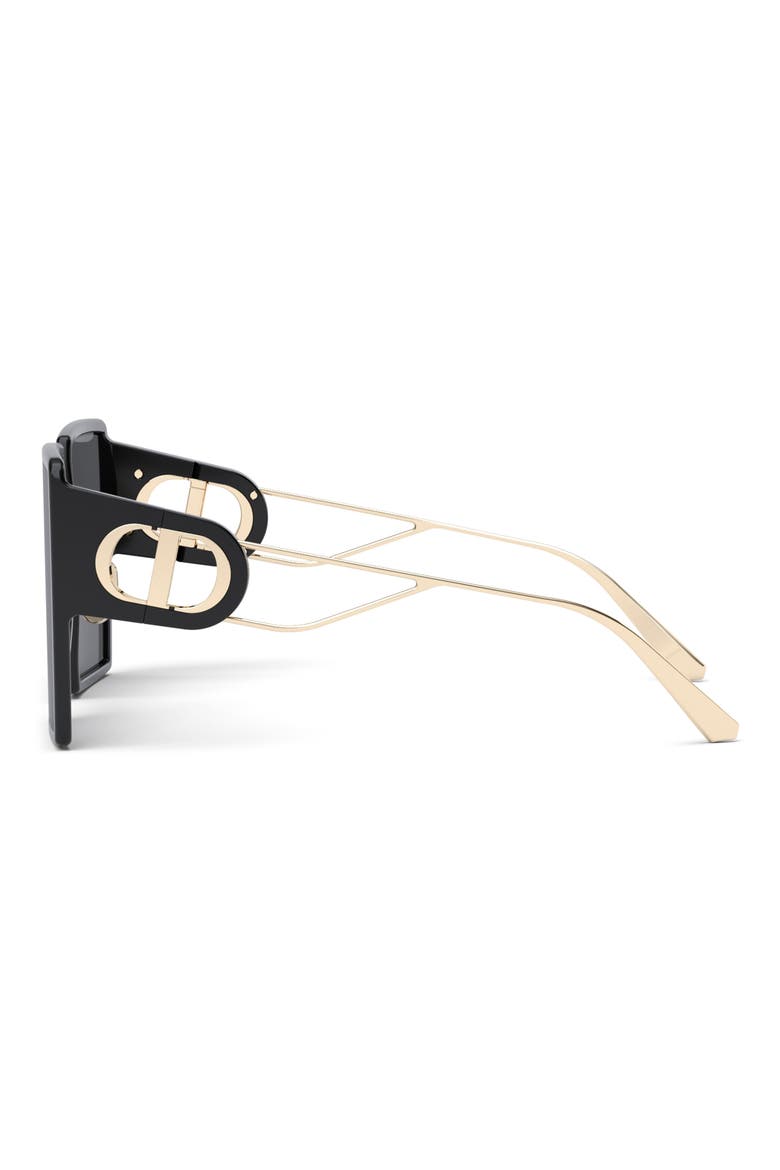 30Montaigne SU 58mm Square Sunglasses, Alternate, color, SHINY BLACK / SMOKE POLARIZED