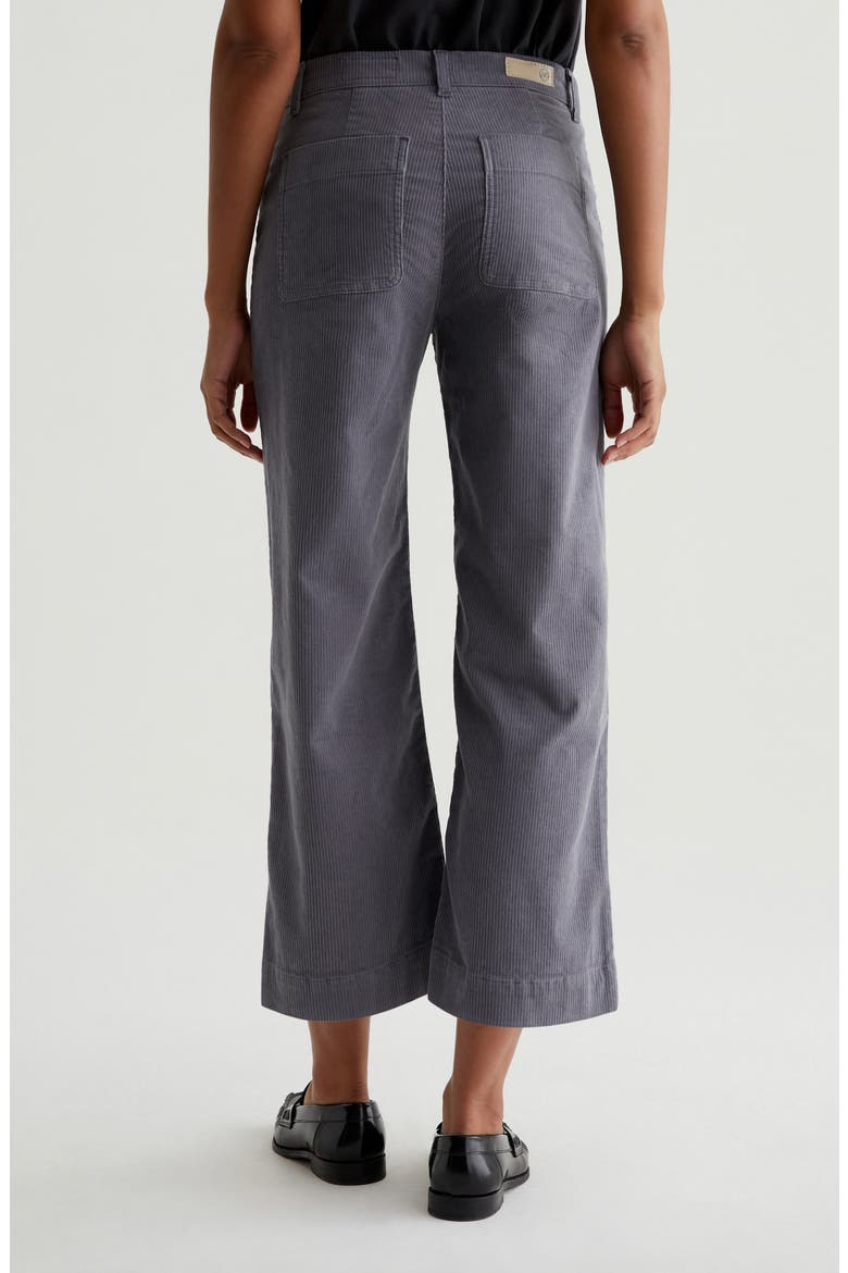 Saige Mid Rise Wide Leg Corduroy Pants, Alternate, color, GREY EMBER