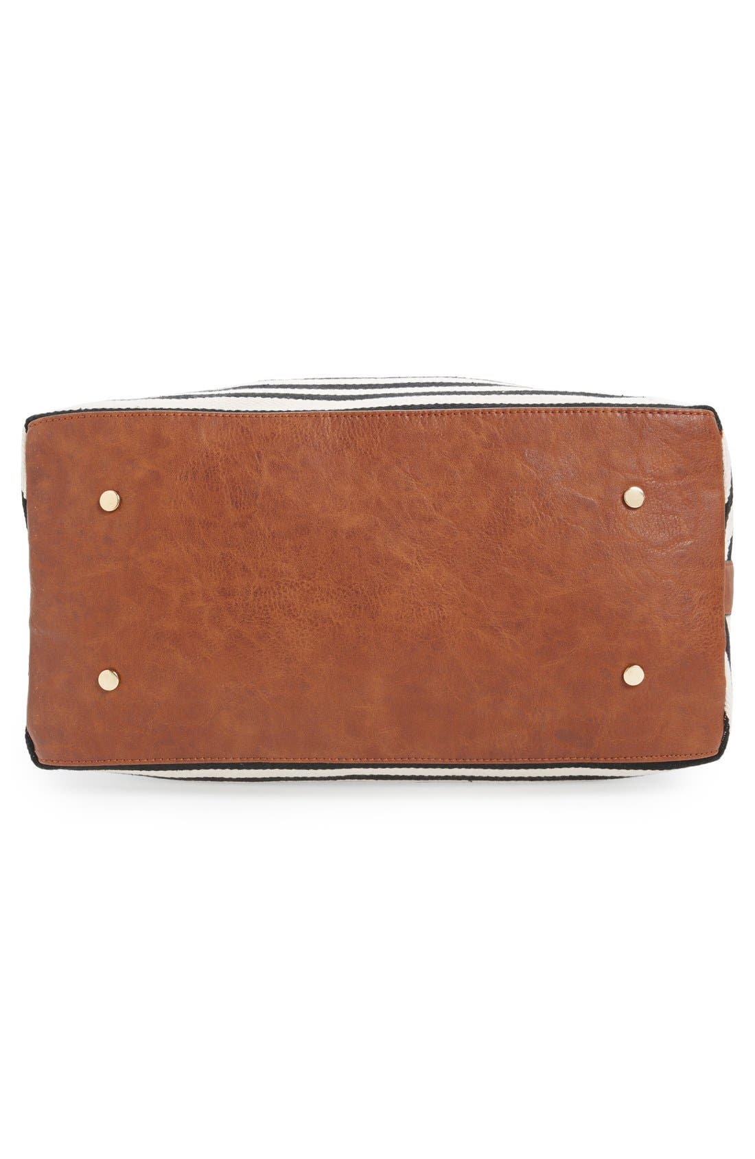 Sole Society 'Leighton' Stripe Duffel Bag, Alternate, color, 