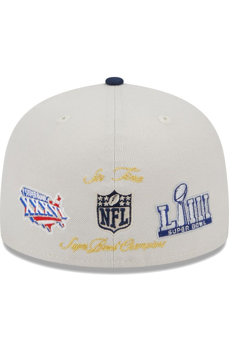 New Era Men's New Era Khaki/Navy New England Patriots Super Bowl Champions Patch 59FIFTY Fitted Hat, Alternate, color, Khaki
