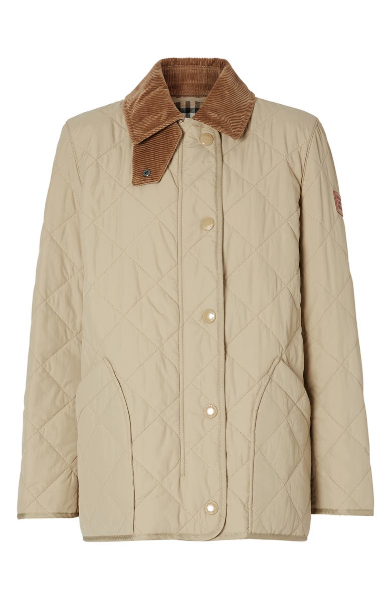 Burberry Cotswold Thermoregulated Quilted Barn Jacket, Alternate, color, Honey