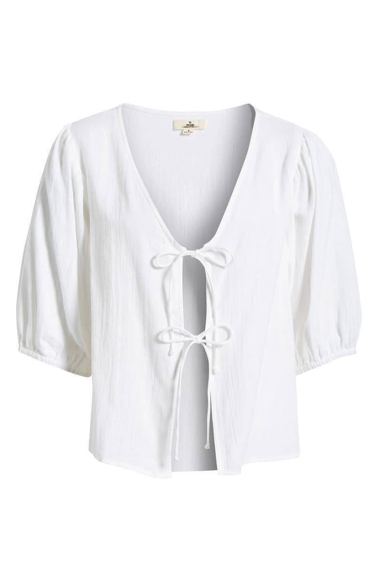 Rip Curl Vibe Surf Tie Front Top, Alternate, color, White