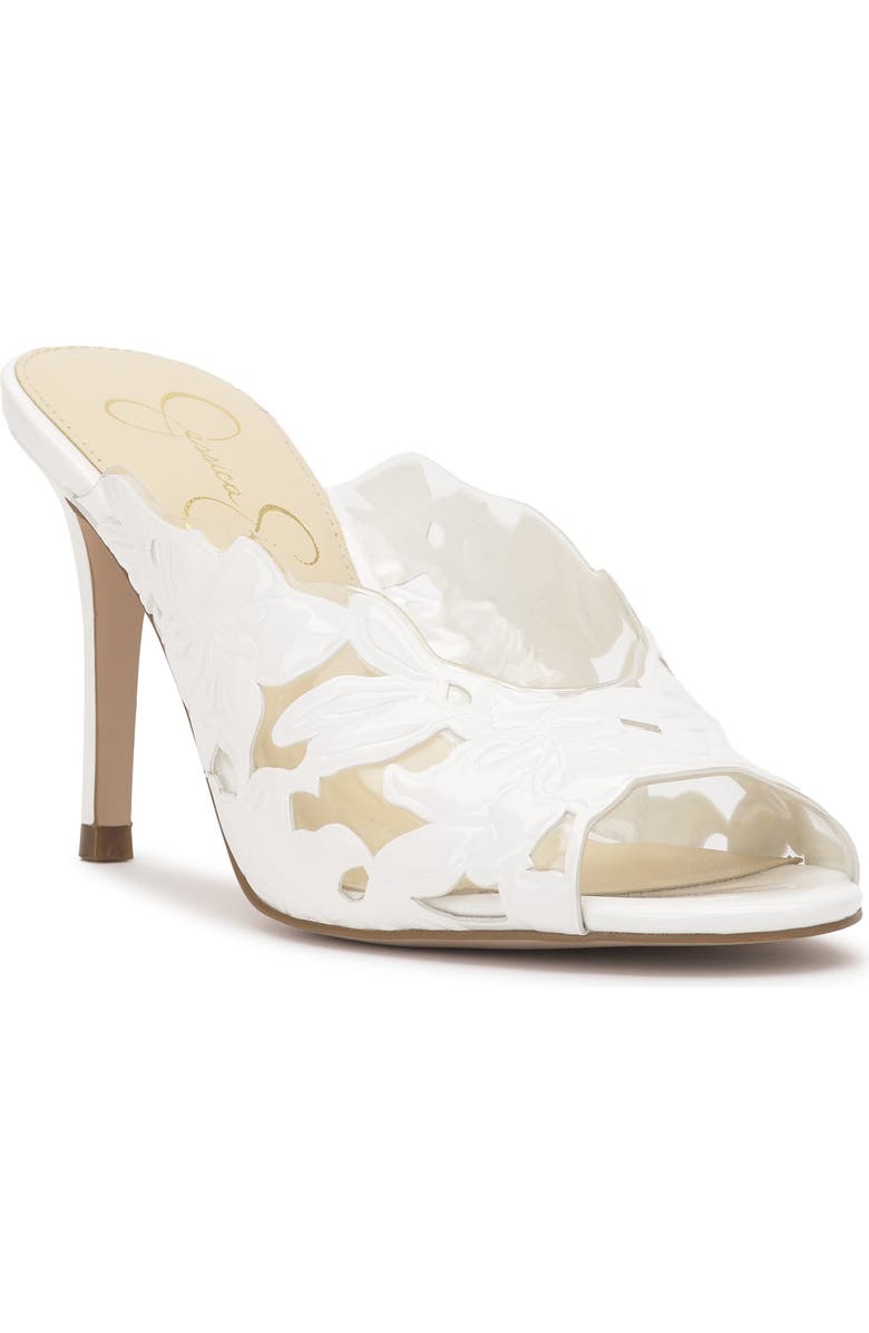 Jessica Simpson Justera Slide Sandal, Main, color, White Patent