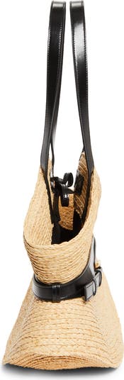 【BALMAIN】 Shuffle Medium raffia tote bag Shuffle Medium bag in raffia - Women | BALMAIN