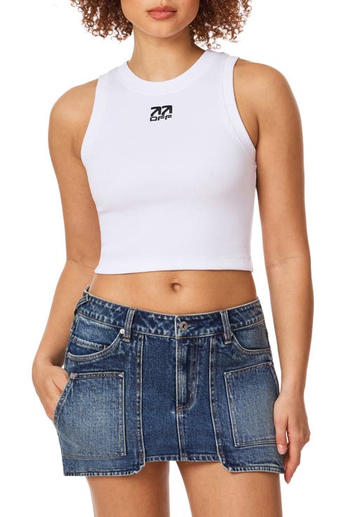 Graphic Rib Crop Tank