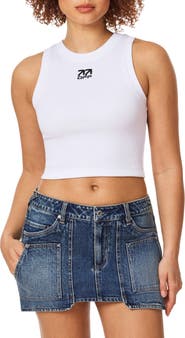 L/AB C/O OFF-WHITE Graphic Rib Crop Tank