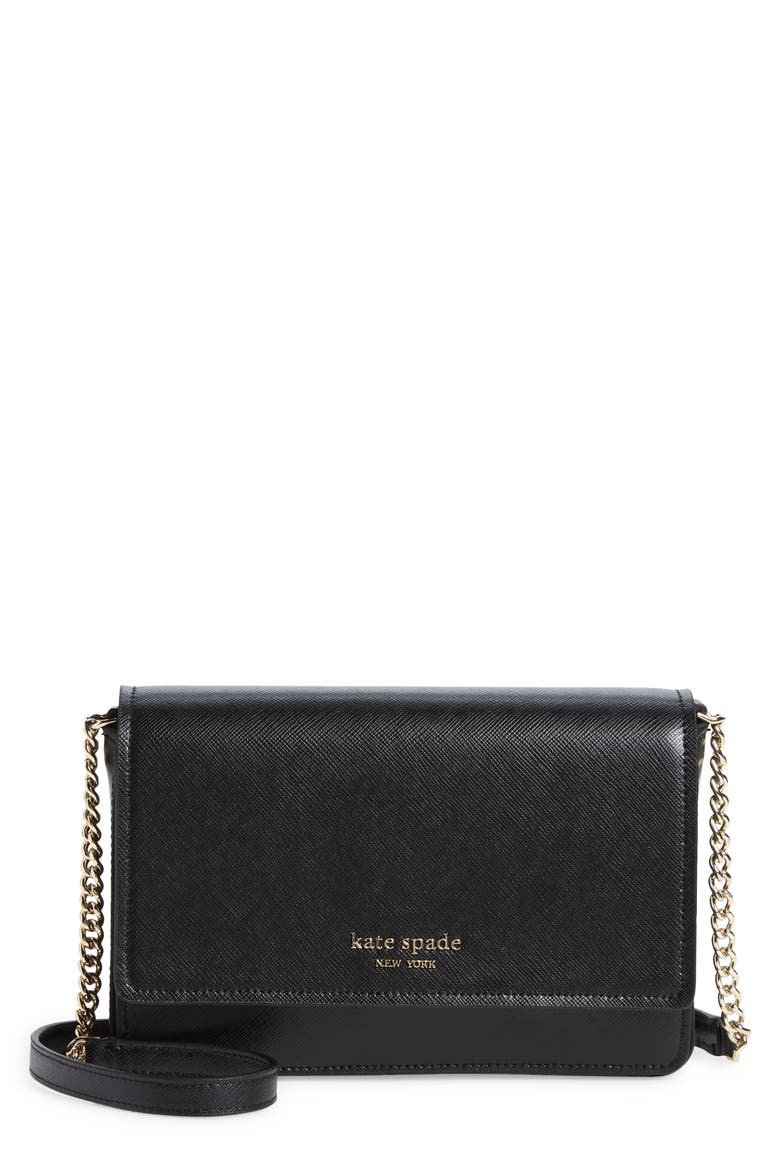 spencer crossbody wallet, Main, color, BLACK