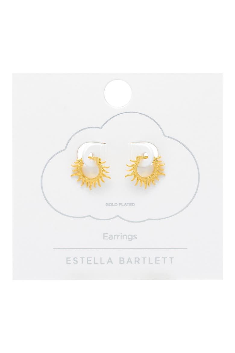 Sun Huggie Hoop Earrings, Alternate, color, GOLD