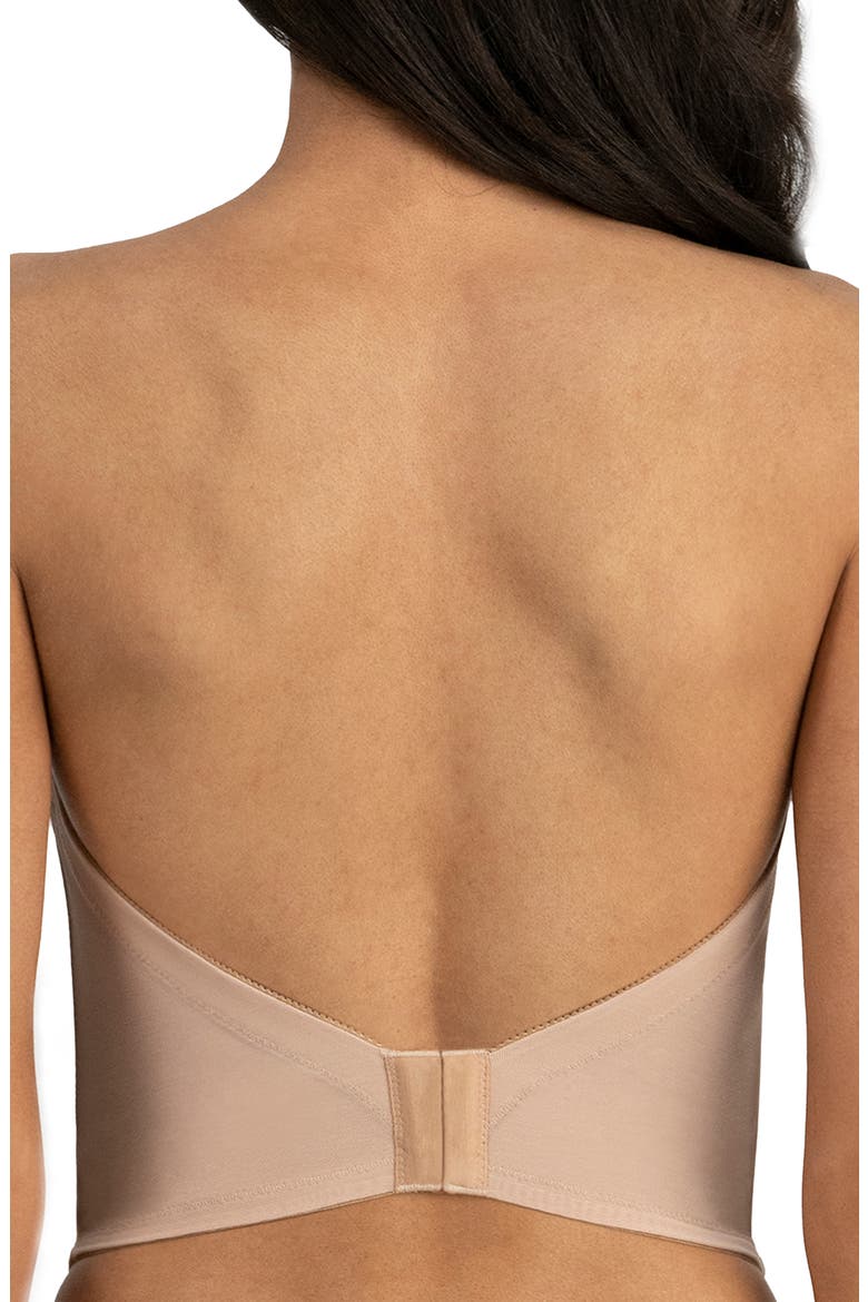 Brie Backless Strapless Bustier, Alternate, color, MOCHA