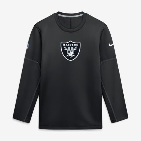 Men's Nike Black Las Vegas Raiders Sideline Coaches Team Present Midweight Therma-FIT Sweatshirt